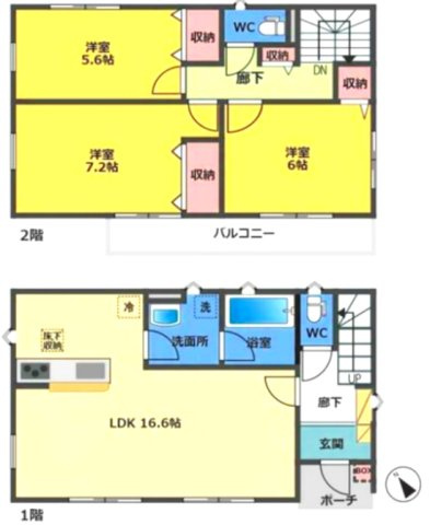 小名木戸建の間取り