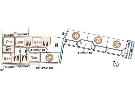 安佐南区川内２丁目　8号の区画図