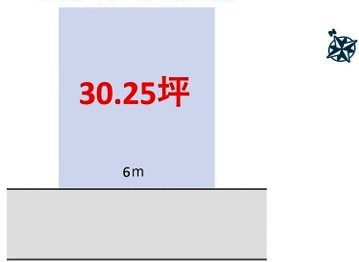 川越市大塚新町　建築条件なし売地　西武新宿線『南大塚駅』徒歩15分　【武蔵野小学区】の土地図