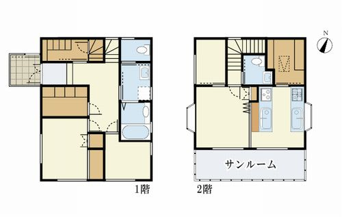 秦野市三屋　中古一戸建ての間取り