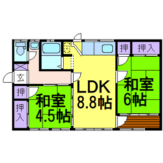 【間取り】 | 日吉町貸家