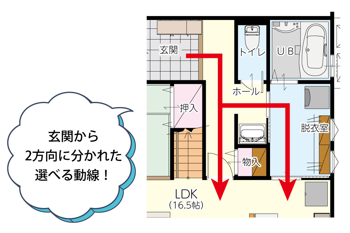 仲介手数料不要　菊陽町原水112号地建売モデルハウス【菊陽北小・菊陽中】の間取り
