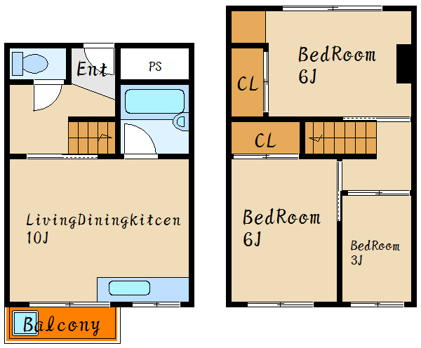 松が丘住宅19号棟の間取り