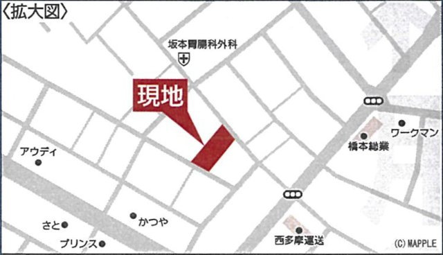 相模原市中央区共和　条件無し売地全10区画の地図|案内拡大図