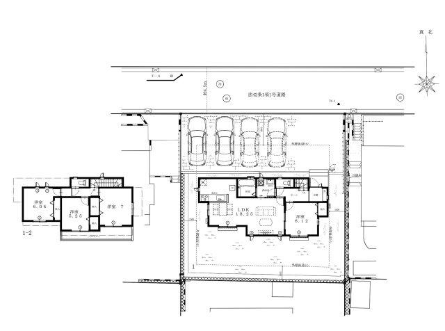 ☆横浜市栄区庄戸3丁目 新築戸建て/カースペース4台の間取り