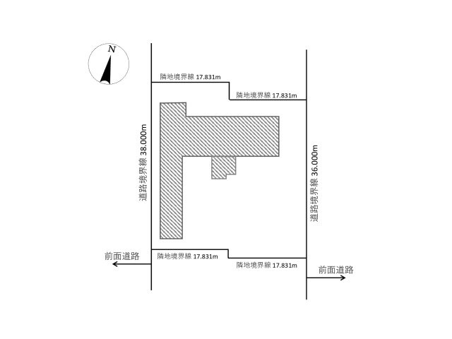 【区画図】 | 北見市高栄西町中古住宅