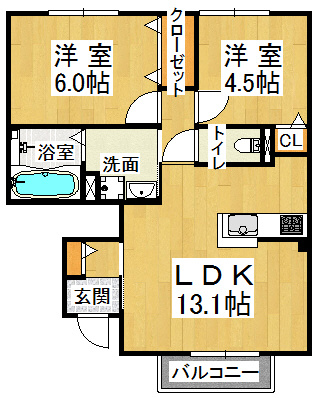 サンゴールドの間取り|※間取りが現況と異なる場合は現況を優先します※