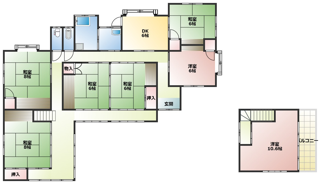 古城町　中古住宅の間取り