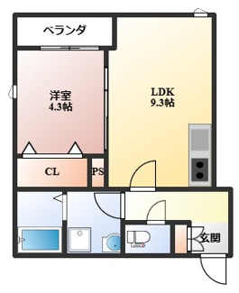 【間取り】 | ランドレーヴ蛍池