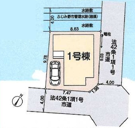 新築／富士見市渡戸3丁目の区画図