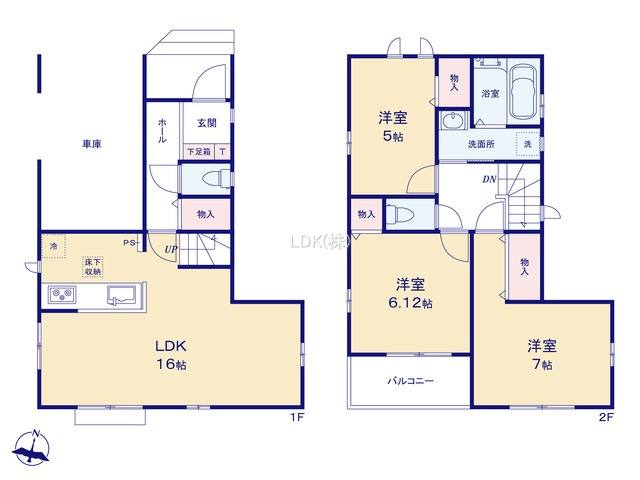 【間取り】 | 新築戸建／ふじみ野市上ノ原１丁目（全3棟）