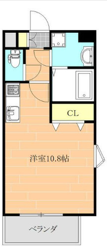 熊本市中央区薬園町の賃貸マンションの間取り