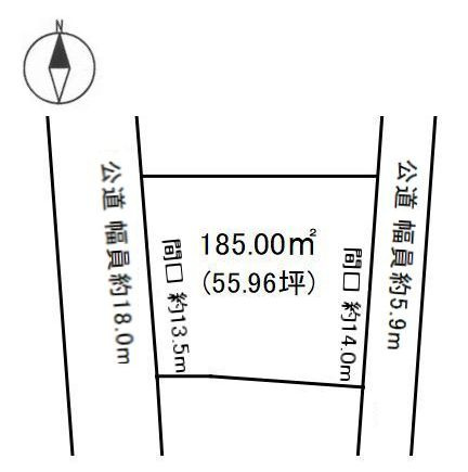 半田市岩滑中町1丁目　土地の区画図