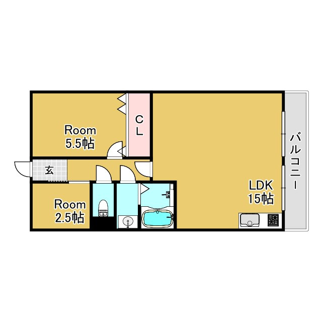 神戸市須磨区白川台７丁目の賃貸マンションの間取り