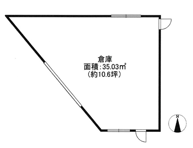 守山市今浜町の倉庫の間取り