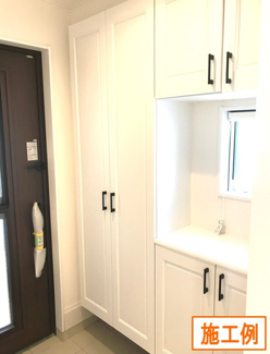 【外観：施工例】 | 同施工会社施工例（玄関）
