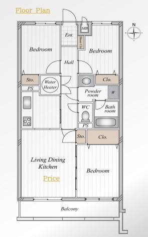 茅ヶ崎市赤羽根　ライオンズマンション湘南茅ヶ崎の間取り|3LDK☆
