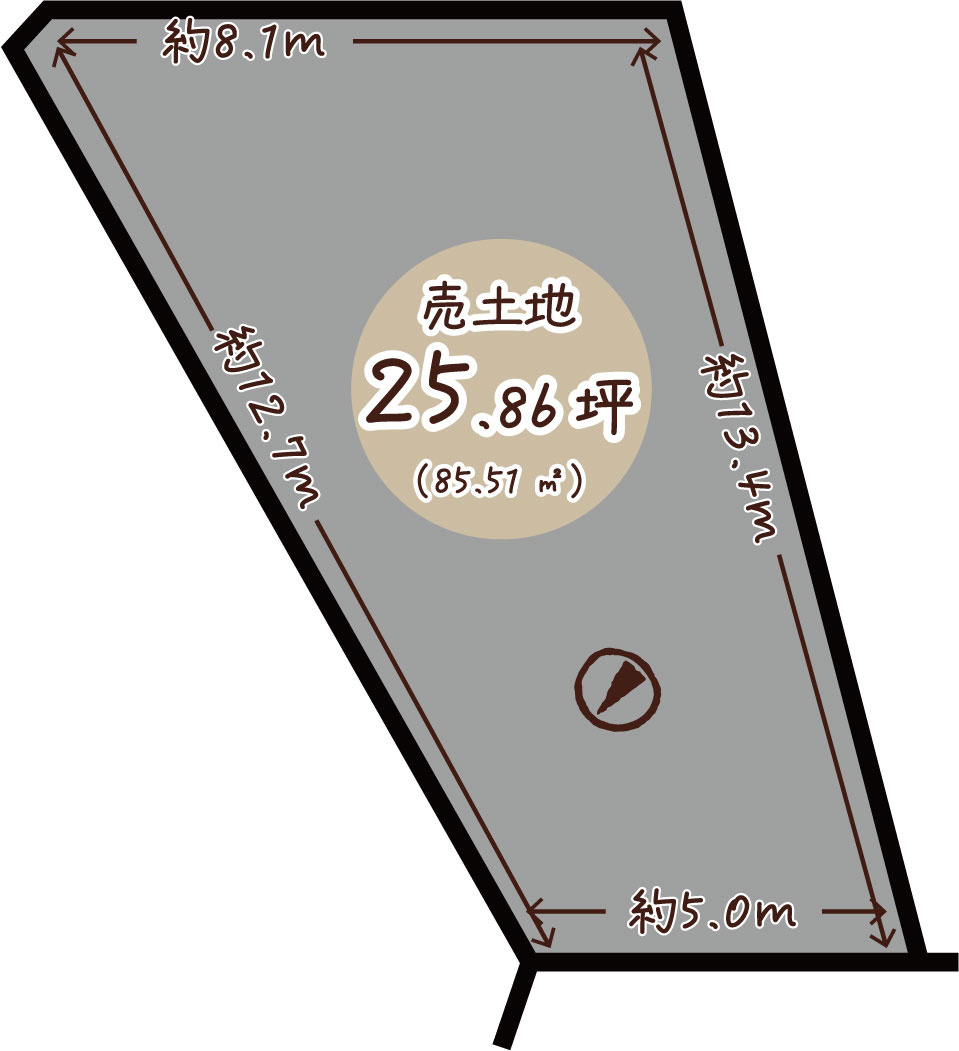 友岡１丁目　建築条件付土地