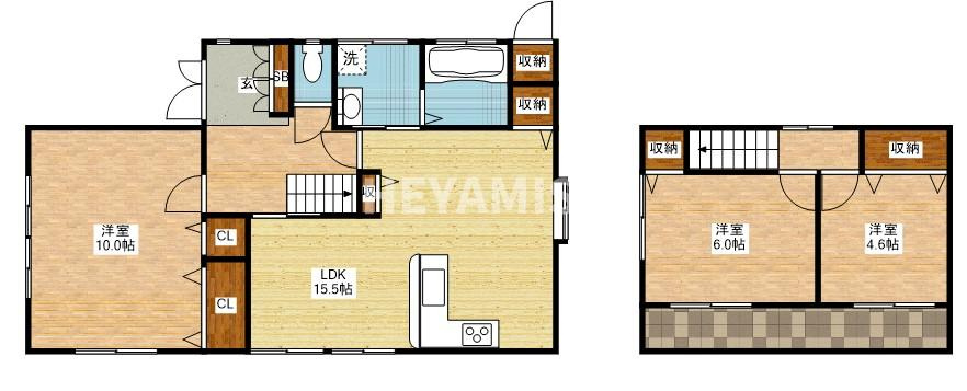 女の都3丁目戸建の間取り