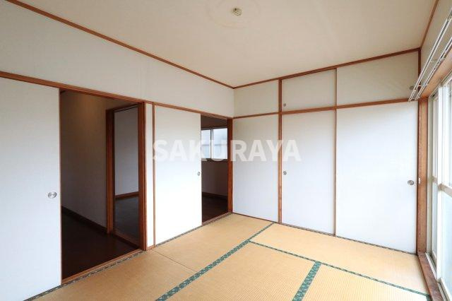 根岸コーポB棟（福居町）の和室|2025年4月撮影。