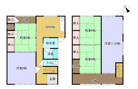 【No.7315】西町3丁目中古住宅/5DK/久松小徒歩4分/1000万円以下の間取り