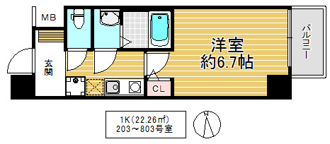 パーラム徳庵の間取り