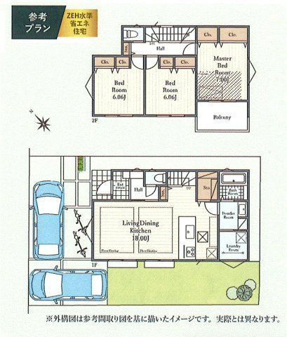 昭島市拝島町4丁目　土地全1区画の参考プラン|参考建物価格1870万円