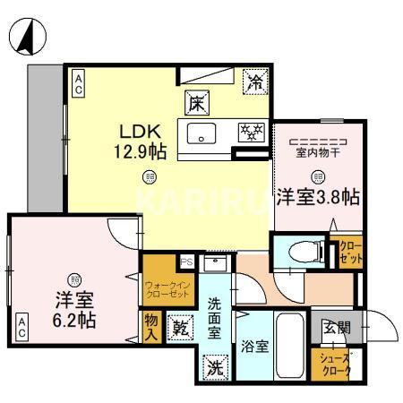 Clashist城北公園の間取り