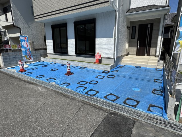 流山市東深井新築戸建（東深井Ⅲ）の駐車場|1号棟駐車スペース・並列2台駐車可