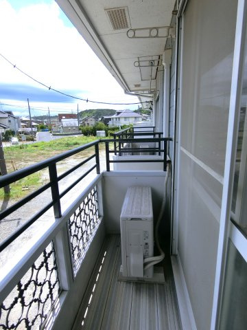 サンパレス成東A棟のバルコニー