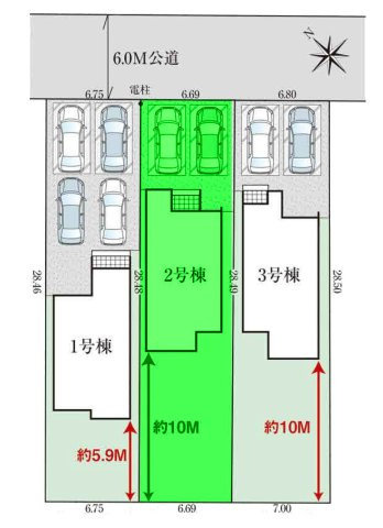 【区画図】 | グラファーレ高崎市八千代町2期ー② | 乗附小学校まで徒歩7分！ZEH水準住宅です！
JR高崎駅まで3Kmと駅の利用便利な好立地！
