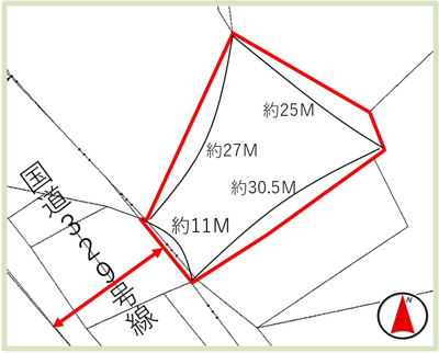 【区画図】 | 【土地】沖縄市大里2丁目（165.96坪）