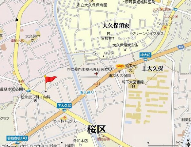 サンハイツA　SHIBUYAの地図