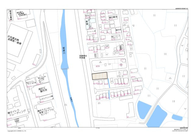 草津市馬場町資材置き場の地図