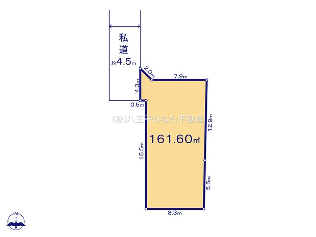 『八王子市土地』八王子市大谷町558-1【仲介手数料無料】の土地図|～仲介手数料無料☆八王子ひなた不動産～八王子市大谷町　売地
