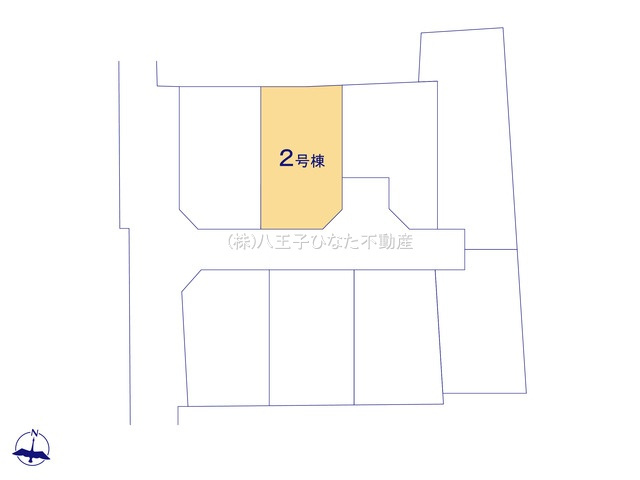 『八王子市新築戸建て』八王子市中山800-8【仲介手数料無料】の区画図|～仲介手数料無料☆八王子ひなた不動産～八王子市中山　新築戸建て