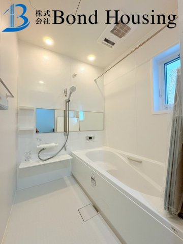 南西向きで日当たり良好　タマホーム施工　金ケ崎　3号棟の浴室