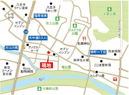 祝　成約済み　八王子市　暁町　中古戸建の地図|～仲介手数料無料☆八王子ひなた不動産～八王子市暁町　中古戸建
