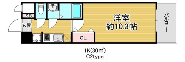 大阪市城東区鴫野東２丁目の賃貸マンションの間取り
