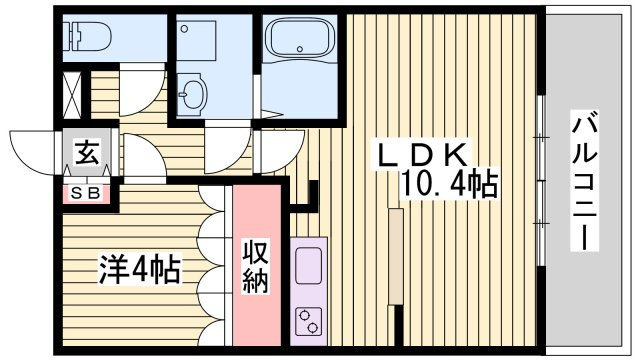 加古川市野口町坂元のアパートの間取り