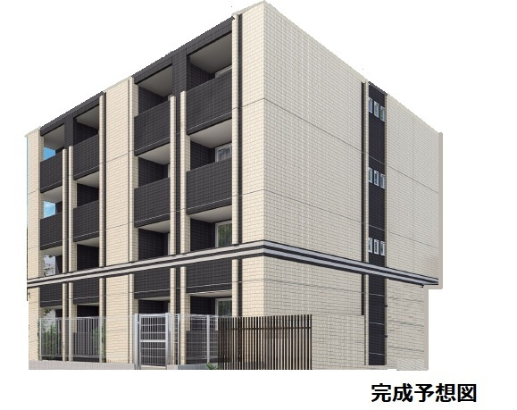川崎市多摩区宿河原５丁目の賃貸マンションの外観パース