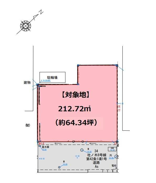 社ノ木一丁目の土地図