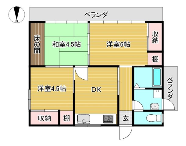 文廣アパートの間取り