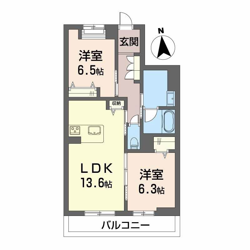 シャーメゾンレジデンス夜明の間取り|使い勝手の良い間取りです♪