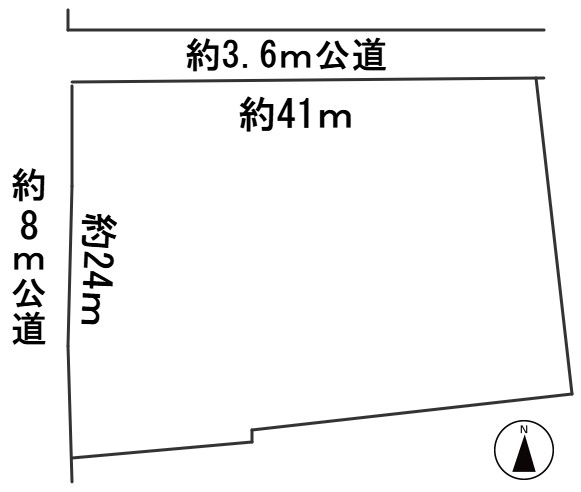 ６４８２０　加茂郡川辺町西栃井土地の区画図