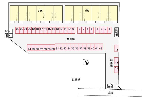 ベル　フレーズ　２４Ⅱ　　刈谷市近郊の賃貸ならクラスホーム刈谷店の駐車場