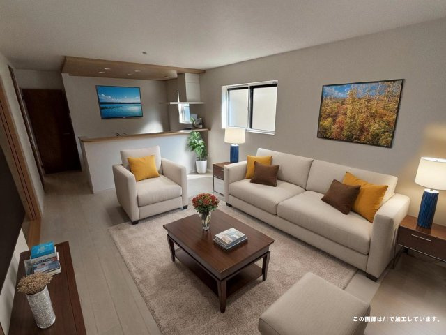 住吉２丁目の新築一戸建て２号棟の居間・リビング