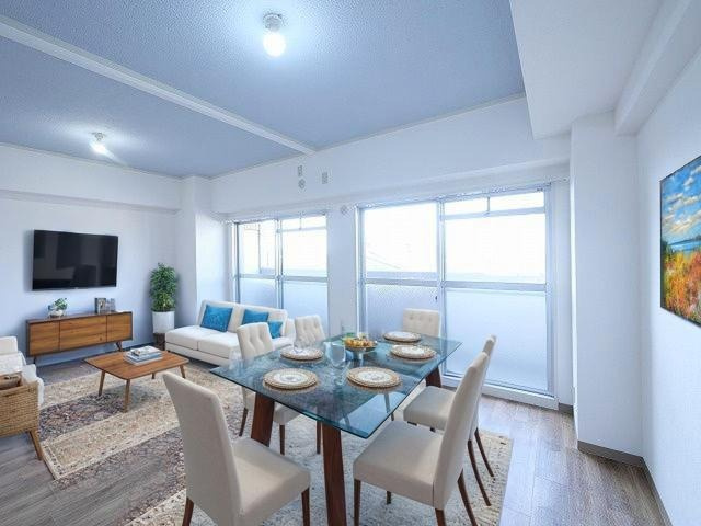 サンプラザ南京終の居間・リビング|CGで家具等を配置したもので家具等は含まれません