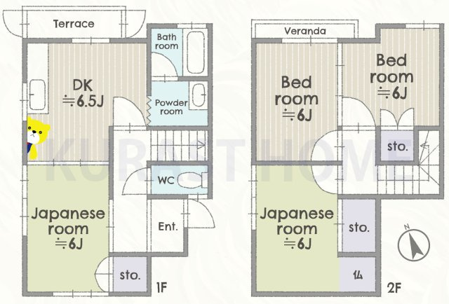 向日市寺戸町西田中瀬　中古戸建の間取り