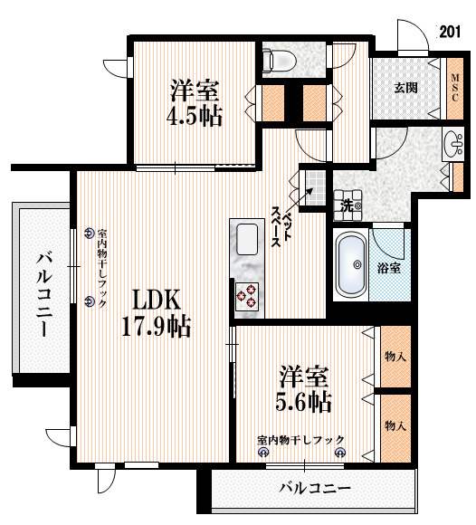 ＥｌｙｓｅｅｅｋｏｄａⅡの間取り|間取り図